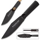 Amazon Jungle Survivor Spearhead with Fire Starter and Nylon Sheath - 1045 High Carbon Steel