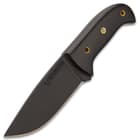 Bushmaster Compact Tactical Knife With Sheath - 1095 Carbon Steel Blade, Micarta Handle, Mosaic Pin Accent, Brass Inserts - Length 8 1/2”