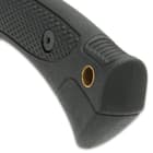 A lanyard hole is featured on the contoured TPR handle.