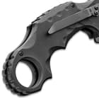 Delta Defender Assisted Opening Black Karambit Knife - Stainless Steel Blade, Non-Reflective Coating, G10 Handle Scales, Pocket Clip