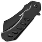 Rampage Black Cleaver Pocket Knife - Stainless Steel Blade, Ball Bearing Assisted Opening, Stainless Steel Handle - Length 12”