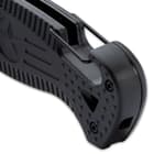 The everyday carry has a closed length of 4 3/4” and the black stainless steel pocket clip offers convenient carry