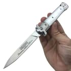TAC-FORCE Godfather Pearl Stiletto Spring Assist Open Folding Blade Pocket Knife