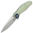 Mavrokniv Spectre Pocket Knife - D2 Tool Steel Blade, Ball Bearing Opening, G10 Handle Scales, Pocket Clip - 4 3/4” Closed