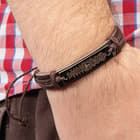 Cross Leather Bracelets Brown/Black - 2-Piece Set