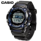 Casio Tough Solar Watch - Self Charging Solar Power System, Tide And Moon Data, World Time, LED Illumination, Water-Resistant