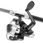Black Aluminum Alloy Fishing Rod Pen And Full Size Reel 