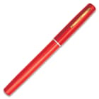 Red Fishing Pen - Compact Rod And Reel, Aluminum Alloy And Fiberglass Construction, Realistic Pen Case, Rod Expands To 38”