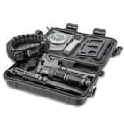 M48 Survival Kit - Weatherproof Padded Case, Flint And Striker, Keychain Light, Tactical Pen, Mini Flashlight, Multi-Function Paracord Bracelet