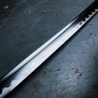 Highlander Open Mouth White Dragon Katana with Scabbard - Stainless Steel Blade, Faux Ivory Handle, Metal Tsuba - Length 41 1/4"