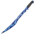 Thunderbolt Tactical Ninja Sword With Sheath - Stainless Steel Construction, Partially Serrated, Cord-Wrapped Handle - Length 27”