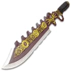 Black Legion Aether Master Steamer Sword With Sheath - Stainless Steel Construction, Non-Reflective Coating, Raised Design - Length 24”