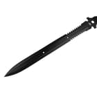 Black Ninja Samurai Machete Sword And Kunai Set - Full-Tang, Throwing Knives, Stainless Steel Construction