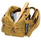 Taking the traditional military mechanic’s tool bag to a whole new level, it has lots of organized space to store your gear