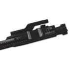 The made in the USA, 25” overall upper receiver has a standard carbine gas system and a SBN MPI bolt carrier