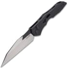 The sharp, 3 1/2” CPM 154 steel blade takes and holds an excellent edge, is corrosion-resistant, wear-resistant and tough