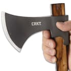 CRKT Cimbri Camp And Tactical Axe - Forged 1055 Carbon Steel Head, Corrosion-Resistant, Tennessee Hickory Handle - Length 25 3/4”