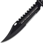 Cord Wrapped Double Serrated Survival Fixed Blade Knife
