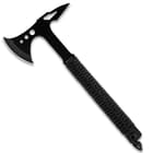 Ridge Runner Tactical Tomahawk Throwing Axe And Sheath - Stainless Steel Construction, Cord-Wrapped Handle - Length 15"