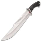 Honshu D2 Conqueror Bowie Knife And Sheath - D2 Steel Blade, Grippy TPR Handle, Stainless Steel Guard - Length 16 1/2”