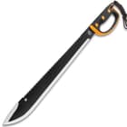United Cutlery Colombian Rescuer Sawback Survival Machete - Stainless Steel Blade, Rubberized Molded Handle - Length 24”