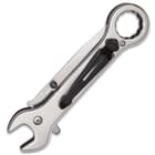 MirrorTorque Wrench Shaped Pocket Knife / Folder - Assisted Opening / Spring Assist - Stainless Steel, Mirror Polished Chrome - Everyday Carry EDC; Collectible; Great Gift for Mechanic, Handyman, More