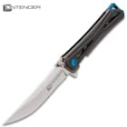 Contender Avion D2 Advanced Ball Bearing Pocket Knife - D2 Tool Steel Blade, G10 Handle Scales, Ball Bearing Opening - 4 1/2” Closed