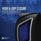The hook and loop closure provides a custom fit, and it has a reflective logo and lettering for increased visibility