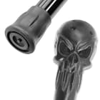 Punisher Sword Cane With LED Lights - Stainless Steel Blade, Polyresin Head, Aluminum Shaft, Rubber Toe - Length 35 4/5”