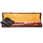 Shinwa Scarlet Komodo Handmade Tanto / Samurai Short Sword - Hand Forged 1045 Carbon Steel - Mother of Pearl Dragon Inlay; Red Hand Lacquered Hardwood; Shirasaya Mounting - Ninja Stealth - Full Tang