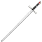 Templar Master Assassin Sword With Scabbard - Stainless Steel Blade, Metal Alloy and TPU Handle And Accents - 39”