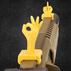 Novelty Gesture Rifle Sight Set - ABS Construction, For 21MM Wide Rail Mount, Includes Mounting Screws - Approximate Dimensions 1”x 9/10”x 1 9/10”