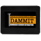 The entire set of Screw Extractors fit in a hard plastic case.