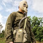 Polish MP3 Gas Mask With Hose, Filter And Transport Bag, Authentic Military Surplus, Protective Eye Lenses