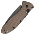 The automatic pocket knife is 5”, when closed, and 8 7/10” overall