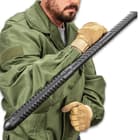 Night Watchman Tac-Tonfa Baton - Solid One-Piece Polypropylene Construction, Grippy Handle - Length 23 1/2”