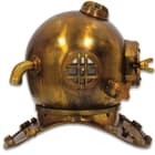 The helmet is made entirely of antiqued aluminum, which ensures a nice aged patina for years and a reasonable weight