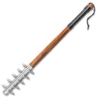 Spiked Barbarian Mace - High Carbon Steel Head With Spikes, Wooden Handle, Faux Leather Wrapped Grip - Length 28”