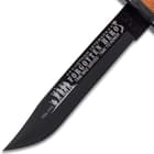 The classic USMC Vietnam Commemorative Knife features Vietnam Veteran themed etched artwork in bright, white