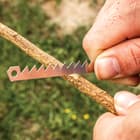 Trailblazer Survival Multi-Tool Card - Aluminum Construction, Multiple Fish Hooks, Arrow Head, Needles, Saws - Dimensions 3 1/2”x 2”
