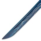 The blue-plated Kojiro Lightning Katana has lightning artwork