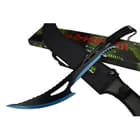 Havoc Blue Hunter Machete With Sheath - One-Piece Stainless Steel Construction, Cord-Wrapped Handle, Two-Toned Finish - Length 23 3/4”