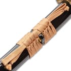 Sokojikara Golden Crane Katana And Scabbard - T10 Clay Tempered Steel Blade, Genuine White Rayskin, All Brass Fittings - Length 40”
