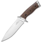 Gil Hibben Tundra Hunter Fixed Blade Knife With Sheath - 420HC Stainless Steel Blade, G10 Handle Scales, Stainless Steel Pommel - Length 11”