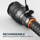 The NEBO Rechargeable 12K Flashlight is extremely powerful with Optimized COB Technology that puts out 12,000 lumens of light
