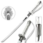 Nier: Automata Virtuous Contract Sword And Sheath - Stainless Steel Blade, Cast Resin Handle, Traditional Cord-Wrap, Cast Metal Tsuba - 39 3/4” Length