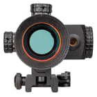 Tactical Reflex Dot Sight With Red Laser - Anodized Aluminum Alloy Construction, Built-In Mount, Adjustable For Wind - Length: 4 4/5”