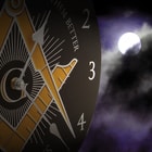 Freemasons Wall Clock Black