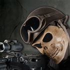 Airsoft Military Skull Facemask Bone Color