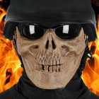 Military Skeletal Soldier Half Face Mask Bone